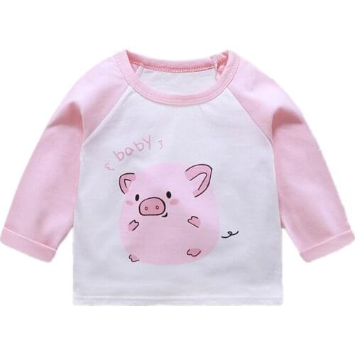 BBD New Toddler T-Shirt Boys & Girls Baby Spring Cartoon Long Sleeve Cotton Cute Top Infants 1-4 Years High Quality Clothes