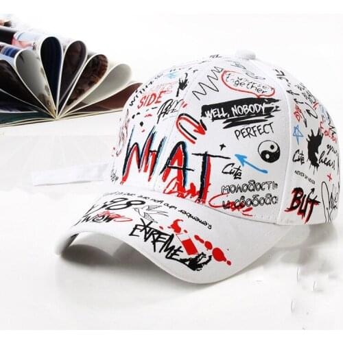 DANKEYISI Baseball Cap Women Letter Hat Female Graffiti Hip Hop Cap Lady Hat Women Men Adjustable Snapback Casual Cotton Cap