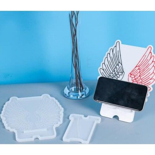 DIY Wing Phone Holder Epoxy Resin Mold Phone Stand Resin Mould Jewelry Tools Jewelry Accessories