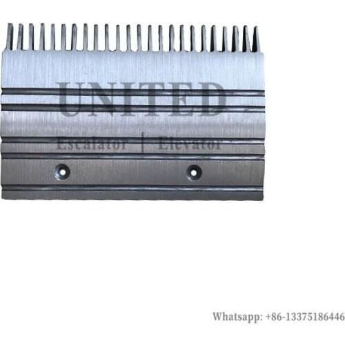 Escalator Aluminum Comb Plate GAA453BM1 L203mm Hole Pitch 102mm CenterMiddle 24 Teeth