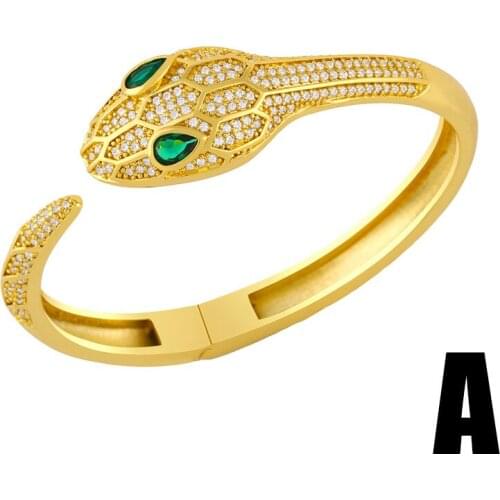 Euro-American Simple Jewelry With Diamond Snakelike Ins Geometric Love Circle Hollow Opening Bracelet