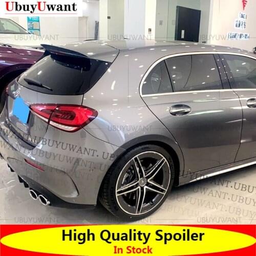 Black / Carbon Color Rear Trunk Spoiler Lip For Mercedes Benz A Class W177 2019-2021 A180 A160 A200 A220 A250 A45 A35 Hatchback