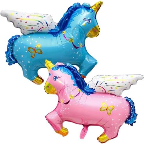Toy aluminum foil balloons can be floated cartoon unicorn balloons childrens birthday party decoration aluminum foil balloons
