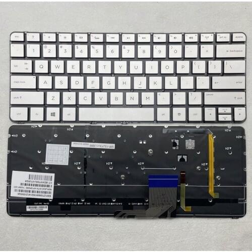 US English Laptop keyboard For HP Spectre 13-3000 13-3000ea 13-3000ed 13-3000ee 13-3000er 743897-001 Silver With Backlit