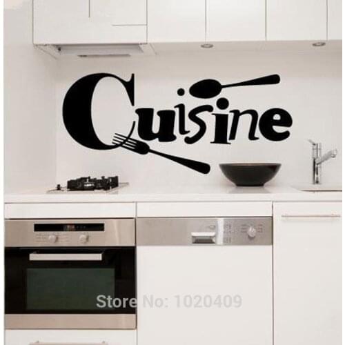 Cuisine french Vinyl Wall Stickers Wallpaper Sticker Mural Art Wall Sticker Kitchen Wall Decal Decoration Home stickers A018