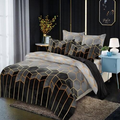 LOVINSUNSHINE Simple Bedclothes Quilt Cover Pillowcase Bedding Set With Pillow Case Double Comforter Black Duvet Cover vb01