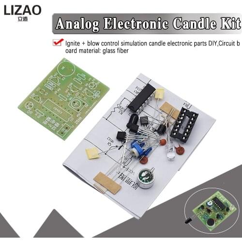 DIY Kit Module Analog Electronic Candle Lights + Blowing Control Simulation Candle Suite Trousse Timer Componentes Eletronico