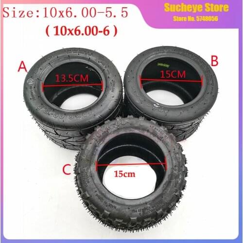 NEW 10 Inch Widened Tire 10x6.00-5.5 Motorcycle Vacuum Road Tire Off-road Tubeless Wheel Tire for Mini-Harley Electric Vehicle