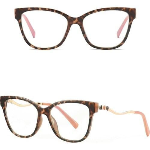 Eyeglasses Anti Radiation for Women Cat Eye Anti Blue Light Optical Glasses Frames Metal Women Men TR90 Fashion Computer Eyewear