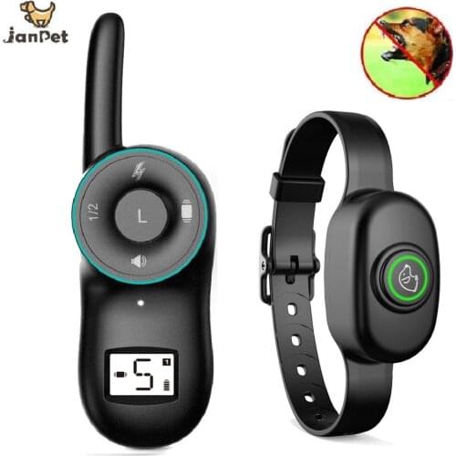 JanPet Dog Training Collar Electric Shock Collar For Dogs IP7 Diving Waterproof Remote Control Dog Device Charging LCD Display