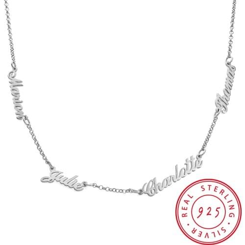 925 Sterling Silver Multi-Name Custom 2021 Fashion Trend Necklace Fashion Family Women Girlfriend Gift Minimalist Fine Jewelry