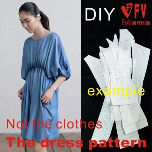 Dresses Sewing Pattern Template Cutting drawing Clothing DIY ((Not selling clothes)) BLQ- 175