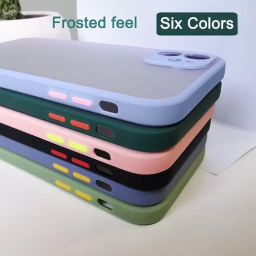 Shockproof Armor Matte Case For iPhone 12 11 Pro Xs Max XR X 6 7 8 Plus SE Mini Luxury Silicone Bumper Clear Hard PC Cover Funda