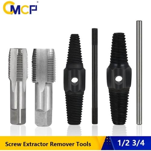 CMCP HSS Taper Pipe Tap 1/2" 3/4" Wire Screw Extractor Broken Water Pipe Thread Repair Tap Screw Extractor Remove Tools