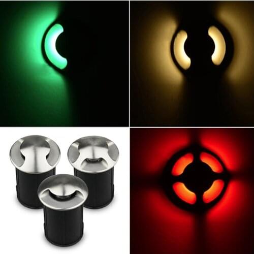 LED buried Light IP68 DC12V/AC85-265V Outdoor Waterproof Recessed Deck Light 1/2/4 side view Underground Lamp Sidewalk Lighting