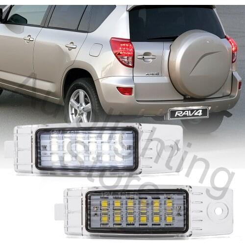 2Pcs LED Number License Plate Light Lamp for TOYOTA Hiace S.B.V/Highlander/RAV4/Land Cruiser 200/For Lexus RX300/For Scion XB