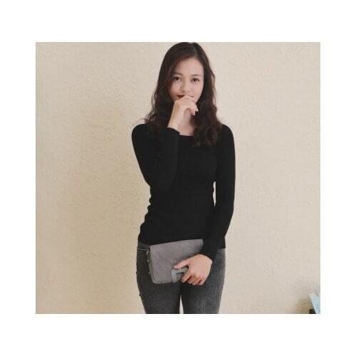 Women Long Sleeve Sweater Slash Neck Pullover 2020 New Spring Casual Solid Off the Shoulder Slim Knitted Female Tops