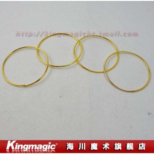 Golden 4 Chinese Linking Rings/ Diameter 4.5"(13cm)/magic toys/magic tricks/magic props/as seen on tv/ Free shipping by CPAM
