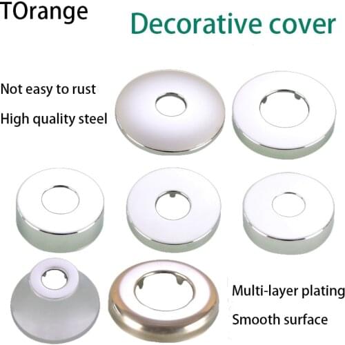 1/2inch Inlet wall faucet corner valve louse cover 1 inch urinal flush valve drain pipe stainless steel decorative cover