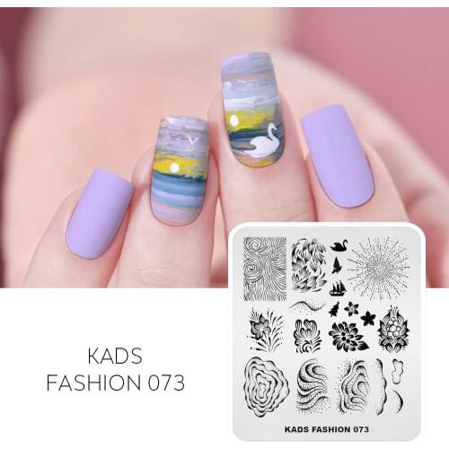 1pcs Nail Art Stamp Nail Stamping Template Flower Swan Pattern DIY Nail Designs Manicure Image Plate Stencil Tool for Nail Art