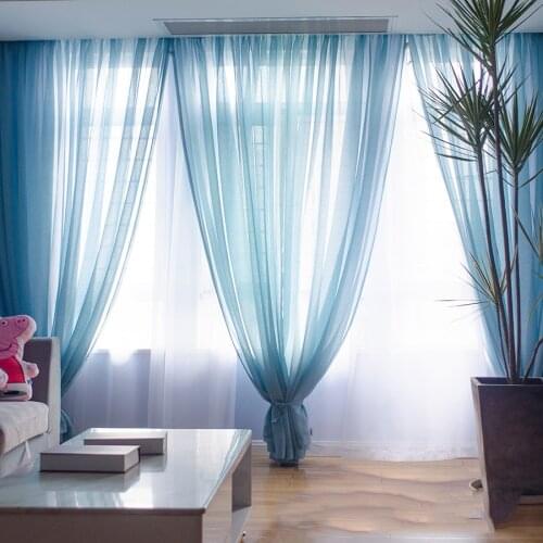 1 Piece Rod Pocket Faux Linen Sheer Curtains for Bedroom Kids Room Colorful Rainbow Semi Sheer Voile Sliding Glass Door wp276
