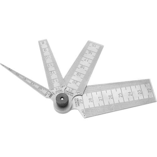 1Pcs Stainless Steel Hole Size Inspection Rulers Welding Taper Feeler Gauge Gage Measuring Tools Hot Sale