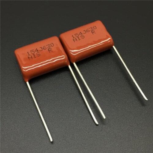 10Pcs/100Pcs Japan NISSEI CBB capacitor MMC 630V 154 J 5% 0.15uF 150nF Pitch=15mm Metallized polyester film capacitor