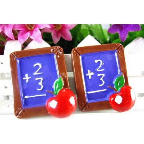 20pcs/lot DIY resin cabochons accessories flat back resin blackboard about 26*35mm