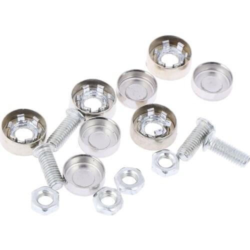 4Pcs/Set alloy Chrome Anti-theft Screws Car License Plate Bolts Frame Screws