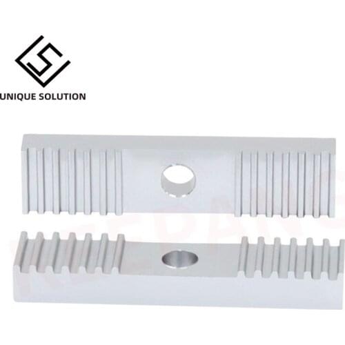 5-10piece3D Printer parts Reprap DIY GT2 Timing Belt Fixing Piece Aluminum Alloy Tooth pitch 2mm Clamp Fixed Clip 9*40mm for CNC