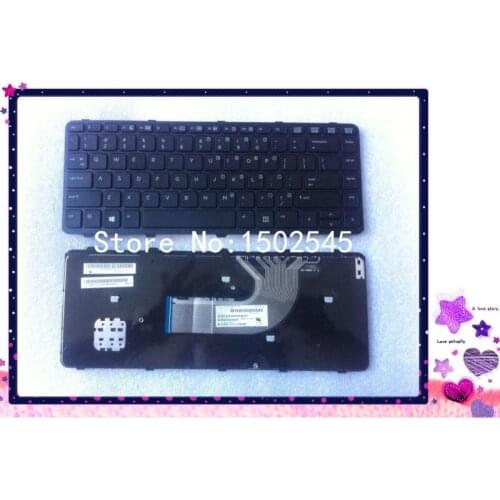 Free shipping genuine laptop US keyboard for HP ProBook 440 445 G1 G2 640 645 G1 G2 US keyboard with black frame 767470-001