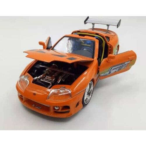 1:24 Scale Fast 8 F8 TOYOTA SUPRA Car Die-cast Metal Sports Car Model Simulation Toy Adult Children Gift Collection Display Show
