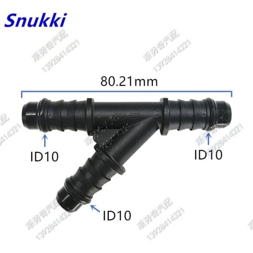 ID10 y type tee connector fuel pipe fittings auto Fuel line quick connector gasoline connector three side same size 5pcs a lot