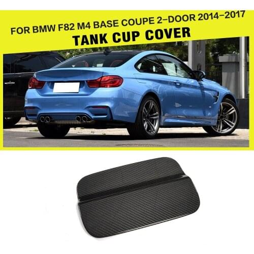 Carbon Fiber Car Exterior Oil Gas Fuel Tank Cap Trim for BMW F82 M4 Base Coupe Convertible 2-Door 2014 - 2017