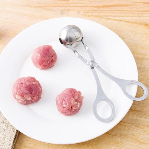 Kitchen Newbie Meatball Maker Toolor Stainless Steel Stuffed Meatball Clip Diy Fish Meat Rice Ball Maker Non-Stick Meatball Mold