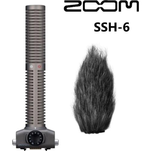 ZOOM SSH6 SSH-6 Mid-Side Stereo Shotgun Microphone For Recorder Professional Noise Reduction Recorder Microphone For Q8/H5/H6
