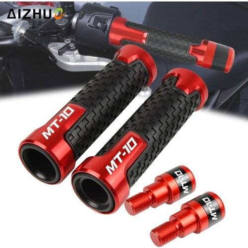 MT10 Motorcycle Accessories Handlebar Grips Handle Bar Cap End Plug FOR YAMAHA MT-10 / FZ-10 2016 7/8"22mm CNC Aluminum LOGO