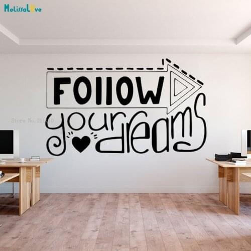 Follow Your Dream Wall Sticker Business Inspire Office Meeting Room Decor Motivation Unique Art Murals Vinyl YT2752
