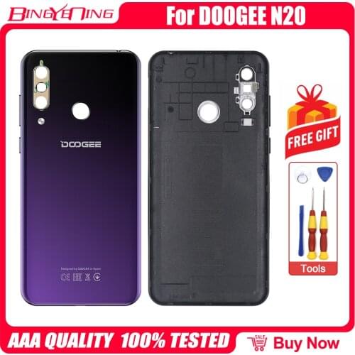 100% New Original Battery Cover Back Housing Case Protective Shell With Power Volume Button For DOOGEE N20 N20 Pro Cellphone