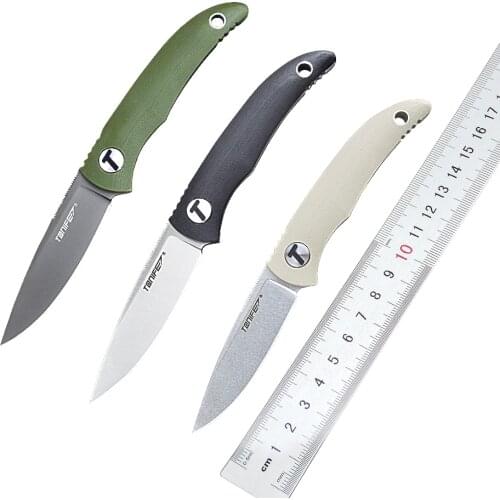 TONIFE Nova EDC Fixed Blade Knife Compact Utility Neck Knife Textured G10 Handle, Kydex Sheath Belt Clip ,Parachute cord HKT2019