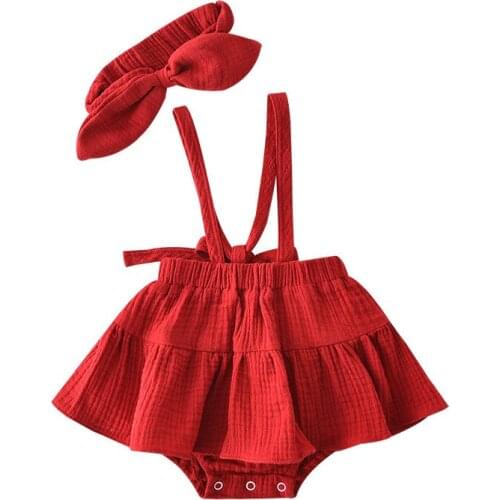 Newborn Infant Baby Girl Clothes Korean Style Princess Romper Jumpsuit Dress Outfit Summer Clothing QZ106