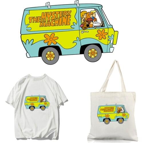 Ransitute R1328 Bus Best Friends Heat Transfer Stickers Clothing Patches For T-shirt Iron-on Transfers DIY Applique Patches