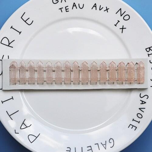 Wood Fence Fondant Silicone Mold DIY Baking Decorative Mobile Phone Epoxy Mold XGY-225