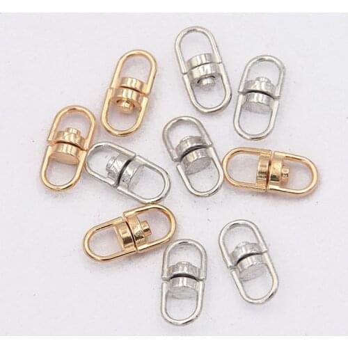 30PCS 8*18mm 2021 New Two Color Small Rhodium Plated Jewelry Connector Findings For Necklace Bracelet Chain DIY Making