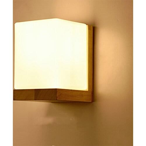 LED wall light creative solid wood aisle lamp bedroom lighting Japanese bedside wall lamp
