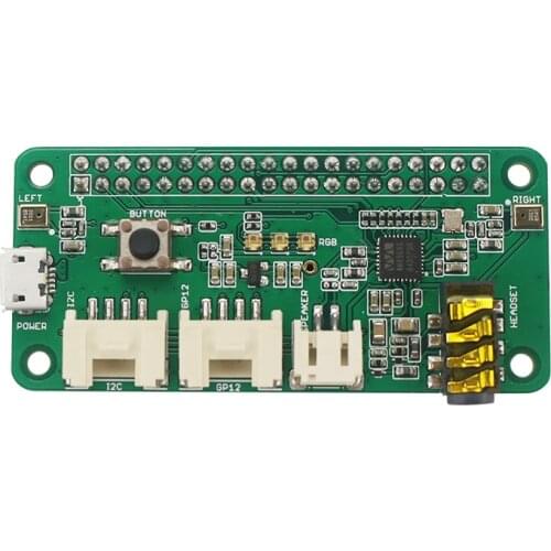 Raspberry Pi Respeaker 2-Mic HAT Intelligent Voice Dual Microphone compatible Raspberry Pi 4B / 3B+ / 3B / Zero W