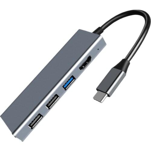 USB C HUB USB Type-C to USB 3.0 5Gbps 7-In-1 HDMI-Compatible PD Power Port Adapter for Laptop/PC/ Pro