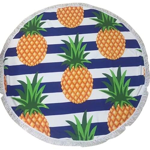 Pattern Seaside Vacation Camping Mat Mandala Tassel Large Polyester Lotus Printed Round Beach Towel Elephant Dream For Catcher