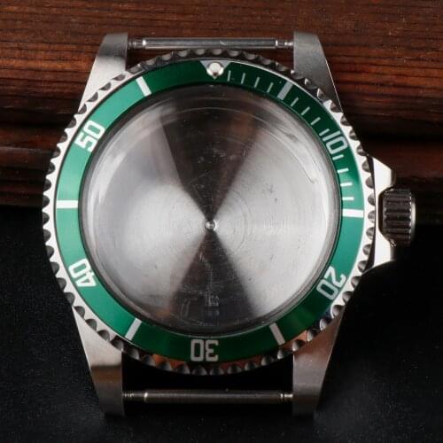 Vintage 1960 Watch Case for NH35/36 Movement Acrylic Dome Crystal DE/G Aluminum Bezel Ratchet 120 Clicks Watch Accessories 5ATM