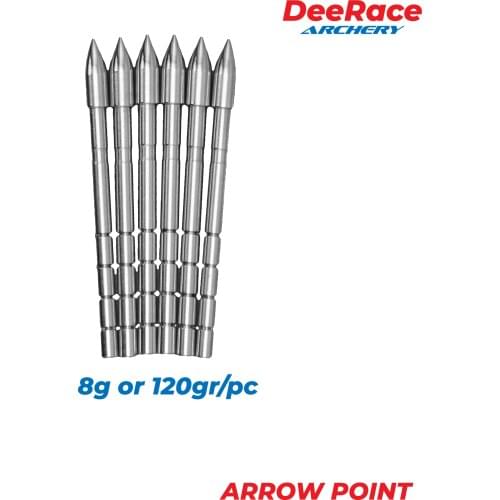 Stainless Steel Insert Arrow Point 12pcs Archery Arrow Head 120 Grains for 4.2mm Arrow Shaft